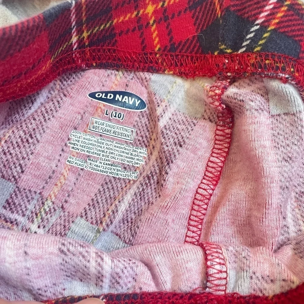 Christmas pajamas Disney Minnie Mouse NWT pants and tops plaid old navy